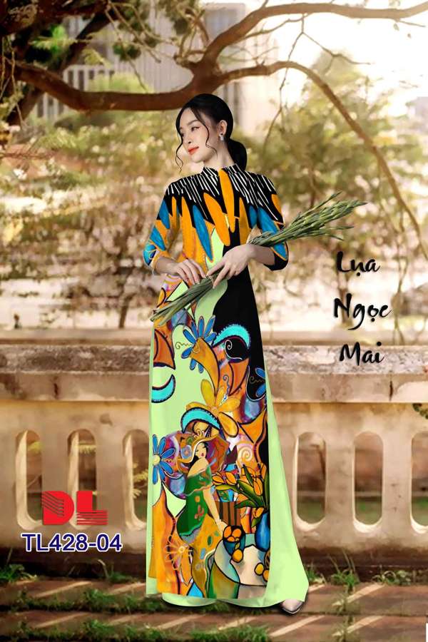 Vải Áo Dài Hoa Văn Mới Ra AD TL428