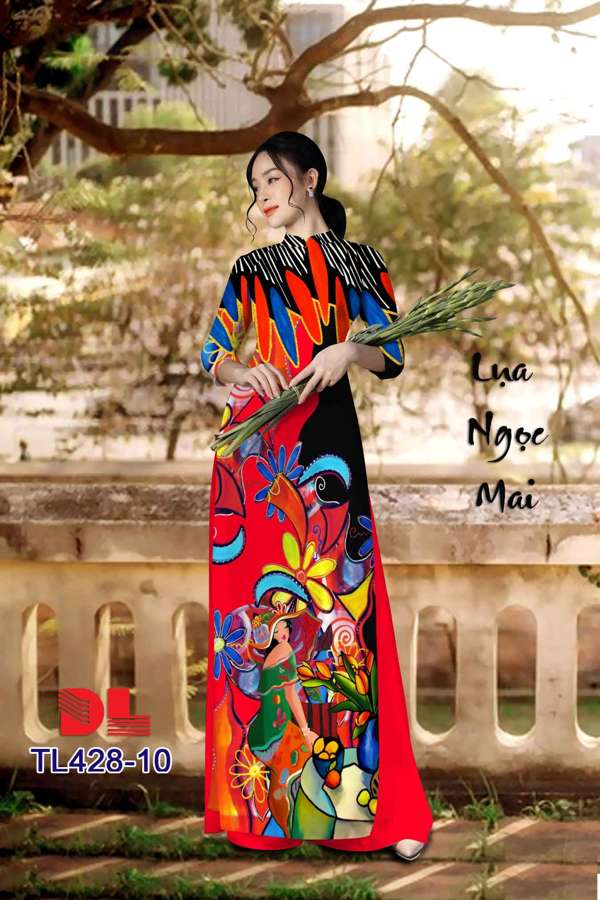 Vải Áo Dài Hoa Văn Mới Ra AD TL428
