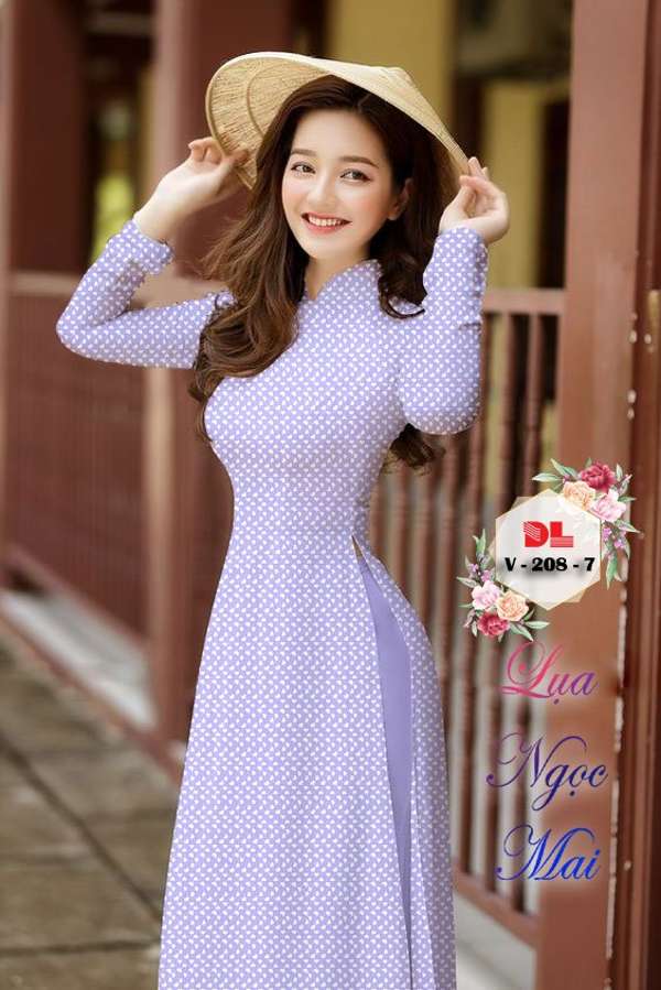Vải Áo Dài Hoa Nhí Độc Đáo AD DLV208