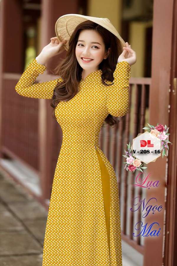 Vải Áo Dài Hoa Nhí Độc Đáo AD DLV208