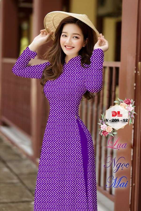 Vải Áo Dài Hoa Nhí Độc Đáo AD DLV208