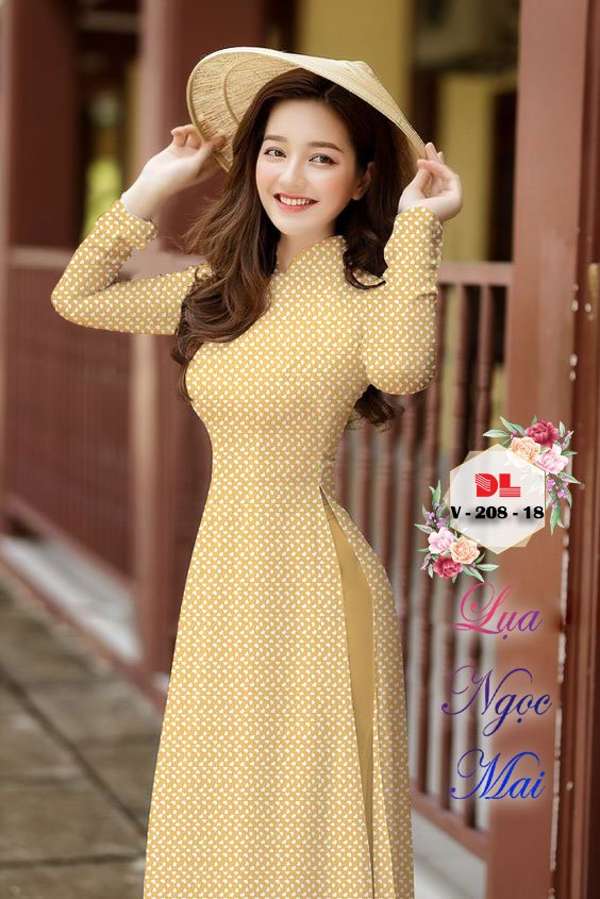 Vải Áo Dài Hoa Nhí Độc Đáo AD DLV208