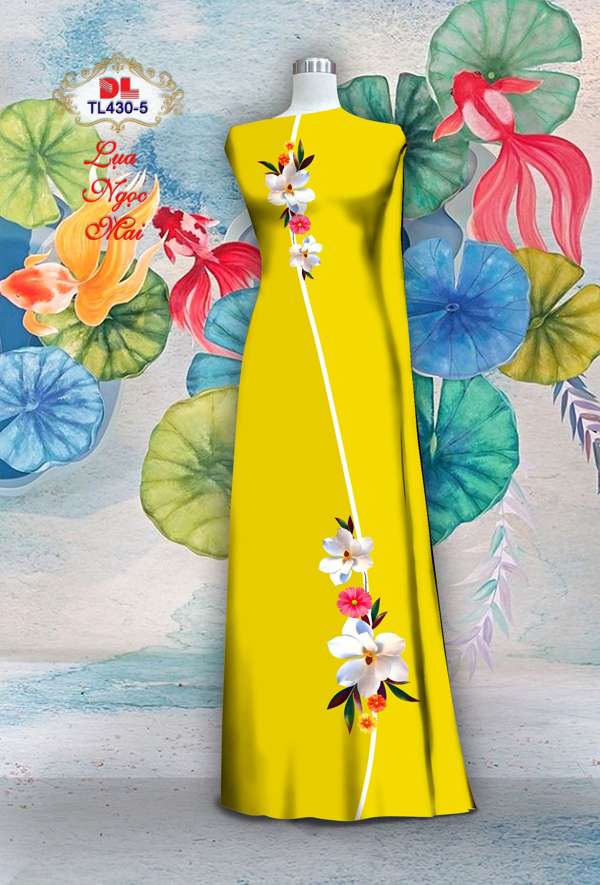 Vải Áo Dài Hoa In 3D Thiết Kế 2021 AD TL430 29 Vải Áo Dài Hoa In 3D Thiết Kế 2021 AD TL430