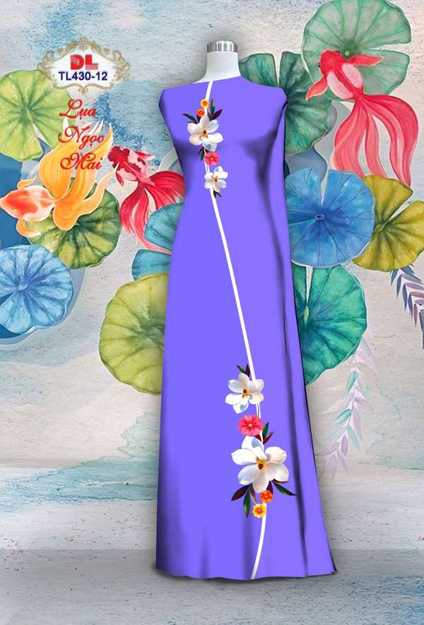 Vải Áo Dài Hoa In 3D Thiết Kế 2021 AD TL430 34 Vải Áo Dài Hoa In 3D Thiết Kế 2021 AD TL430