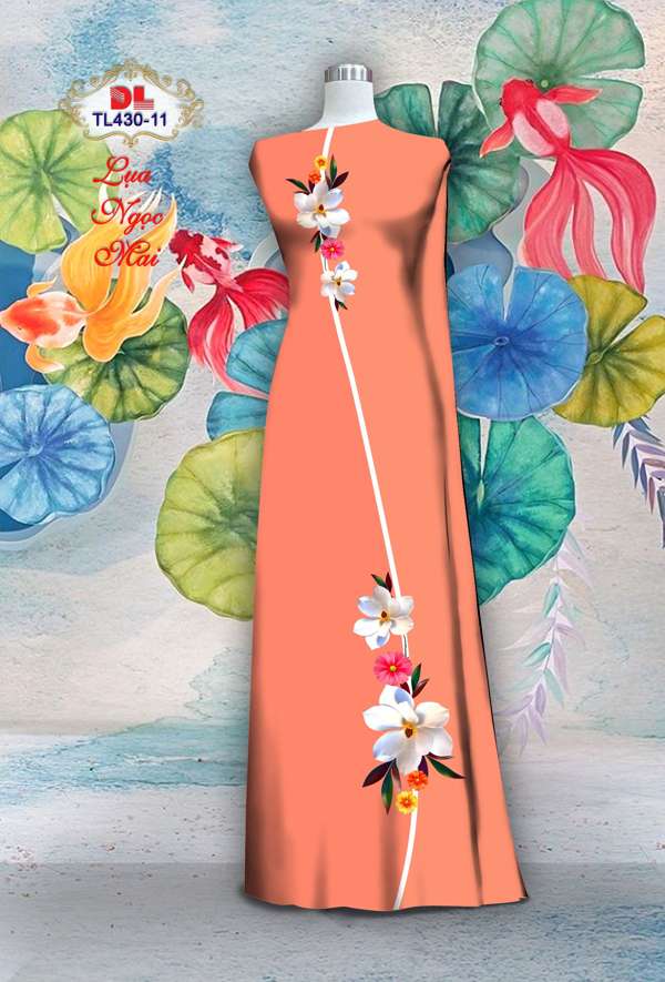 Vải Áo Dài Hoa In 3D Thiết Kế 2021 AD TL430 35 Vải Áo Dài Hoa In 3D Thiết Kế 2021 AD TL430