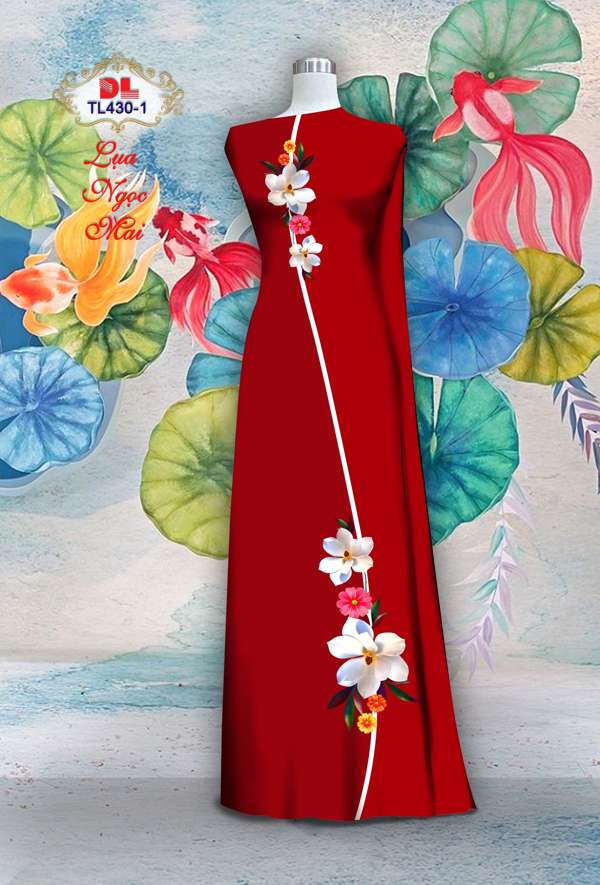 Vải Áo Dài Hoa In 3D Thiết Kế 2021 AD TL430 33 Vải Áo Dài Hoa In 3D Thiết Kế 2021 AD TL430