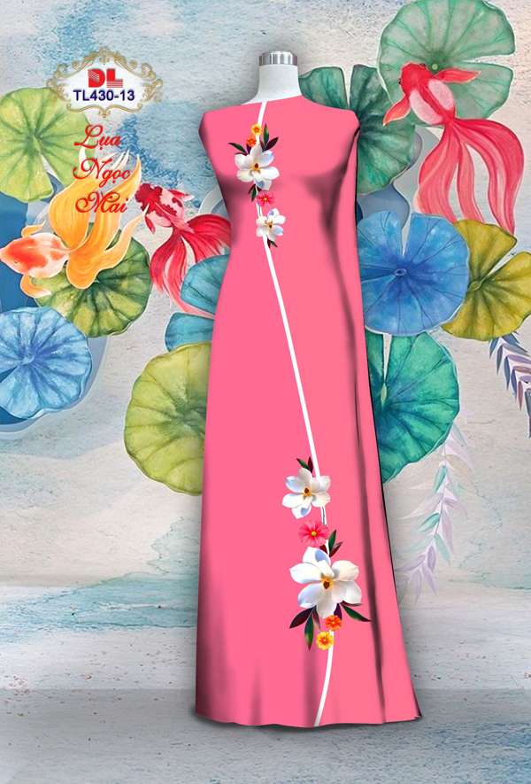 Vải Áo Dài Hoa In 3D Thiết Kế 2021 AD TL430 36 Vải Áo Dài Hoa In 3D Thiết Kế 2021 AD TL430