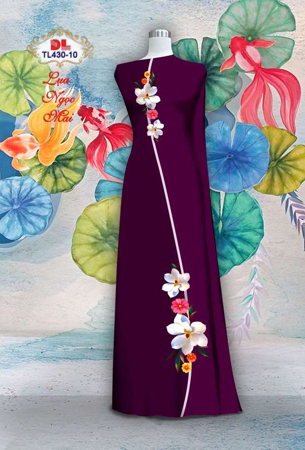 Vải Áo Dài Hoa In 3D Thiết Kế 2021 AD TL430 37 Vải Áo Dài Hoa In 3D Thiết Kế 2021 AD TL430