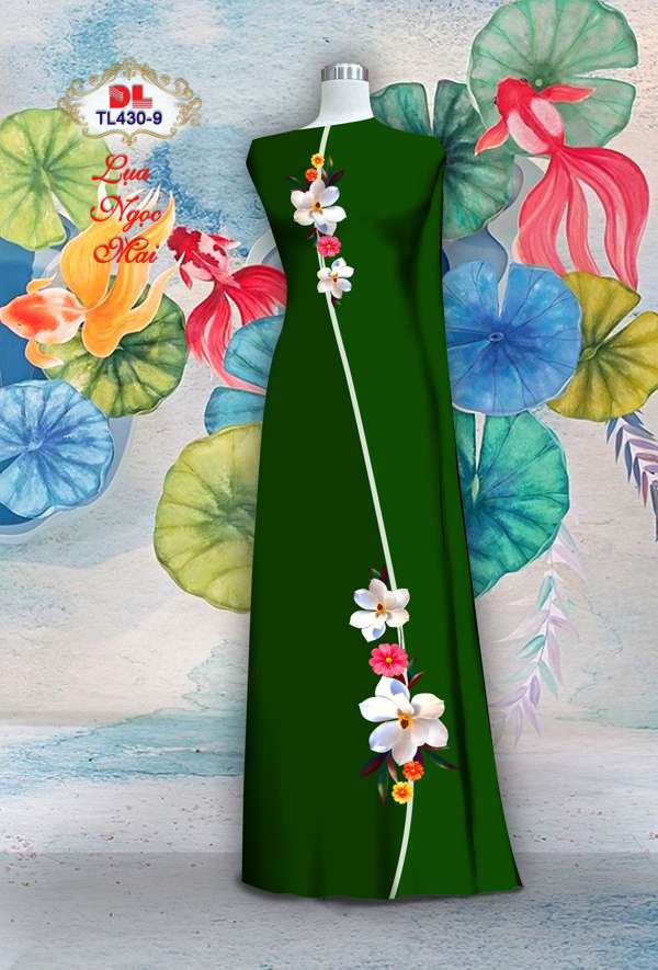 Vải Áo Dài Hoa In 3D Thiết Kế 2021 AD TL430 38 Vải Áo Dài Hoa In 3D Thiết Kế 2021 AD TL430