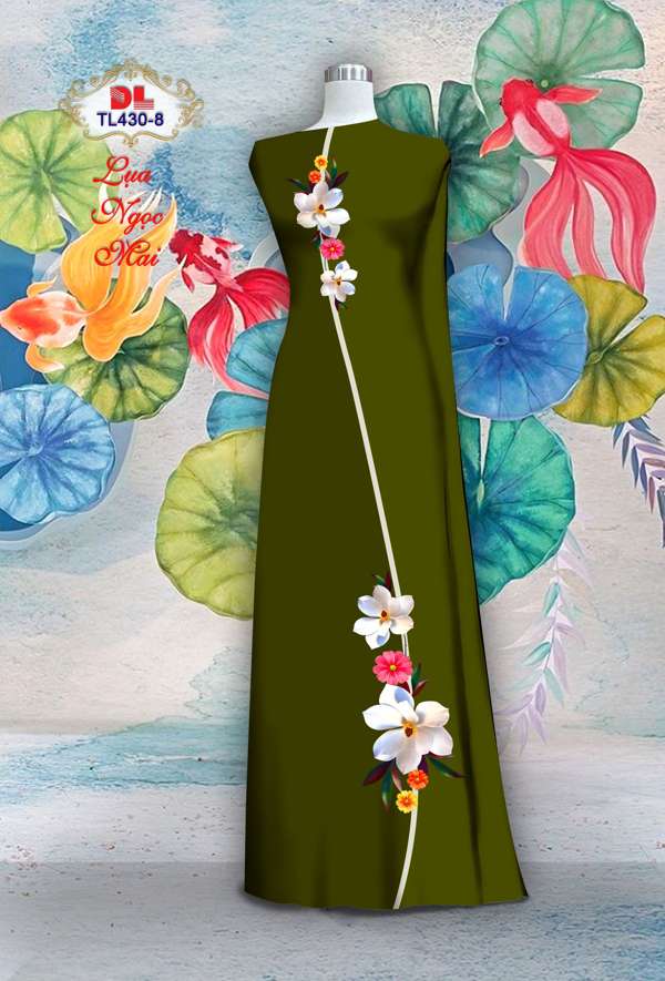 Vải Áo Dài Hoa In 3D Thiết Kế 2021 AD TL430 39 Vải Áo Dài Hoa In 3D Thiết Kế 2021 AD TL430