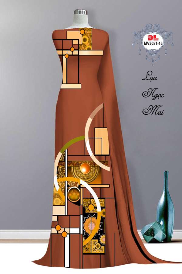 Vải Áo Dài Hoa Văn Thiết Kế 2021 AD MV3081