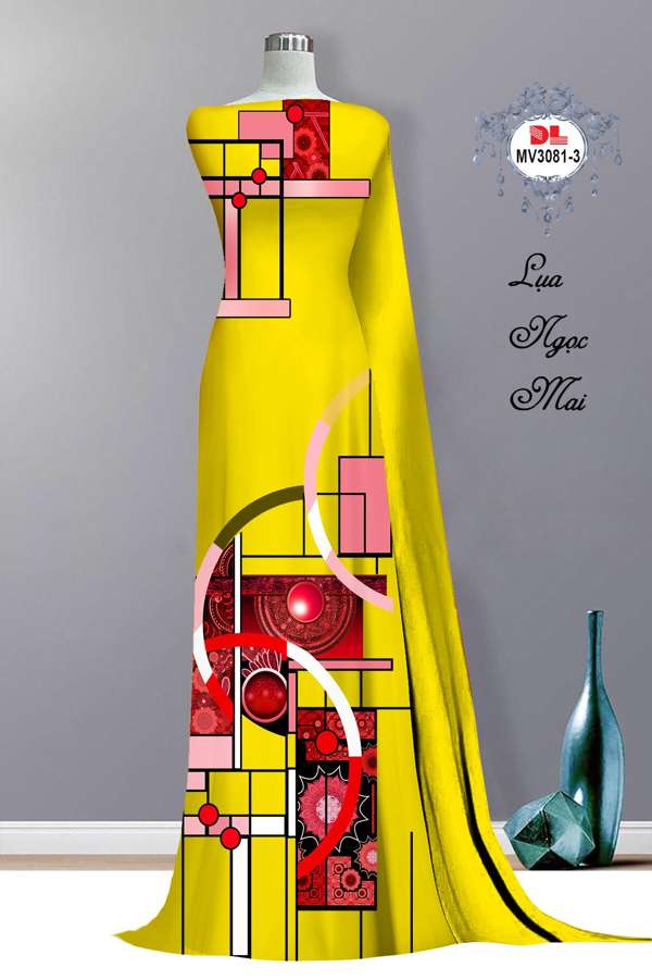 Vải Áo Dài Hoa Văn Thiết Kế 2021 AD MV3081
