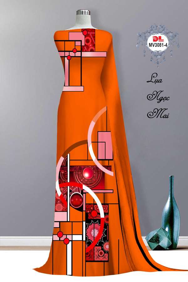 Vải Áo Dài Hoa Văn Thiết Kế 2021 AD MV3081