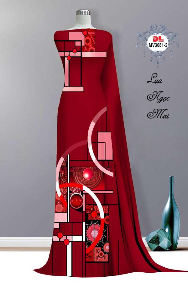 Vải Áo Dài Hoa Văn Thiết Kế 2021 AD MV3081