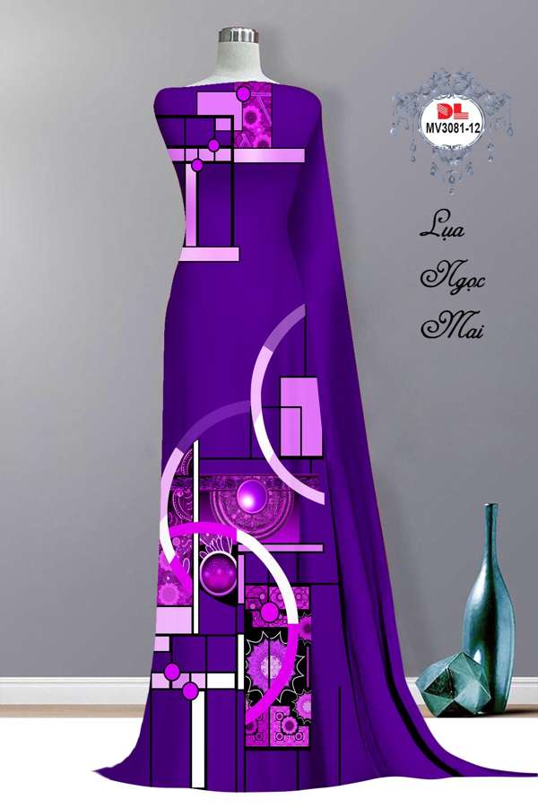 Vải Áo Dài Hoa Văn Thiết Kế 2021 AD MV3081