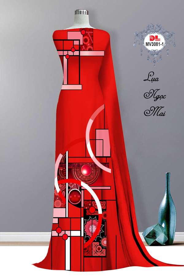 Vải Áo Dài Hoa Văn Thiết Kế 2021 AD MV3081