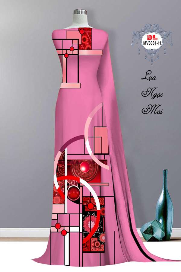Vải Áo Dài Hoa Văn Thiết Kế 2021 AD MV3081