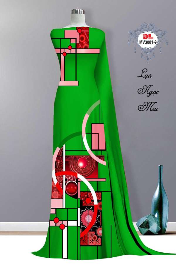 Vải Áo Dài Hoa Văn Thiết Kế 2021 AD MV3081