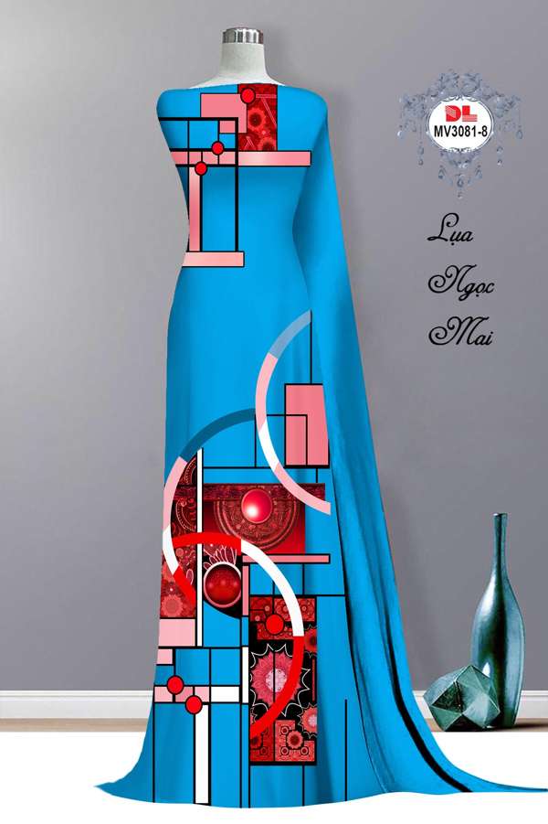Vải Áo Dài Hoa Văn Thiết Kế 2021 AD MV3081