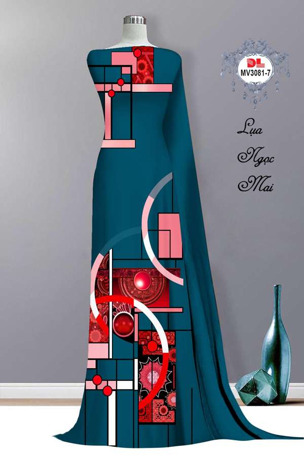 Vải Áo Dài Hoa Văn Thiết Kế 2021 AD MV3081