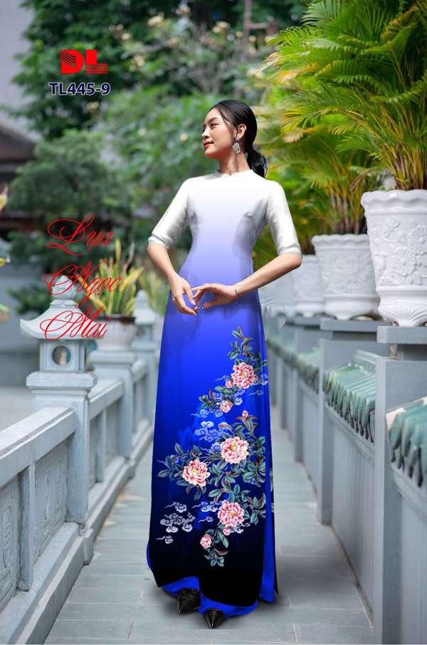 Vải Áo Dài Hoa Cẩm Chướng Kiểu Mới AD TL445