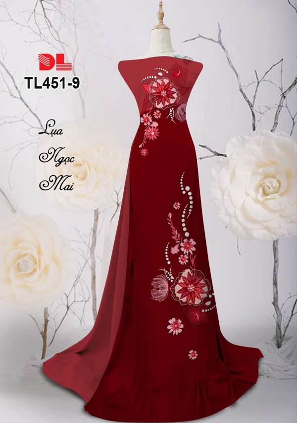 Vải Áo Dài Hoa In 3D Vừa Ra AD TL451 29 Vải Áo Dài Hoa In 3D Vừa Ra  AD TL451