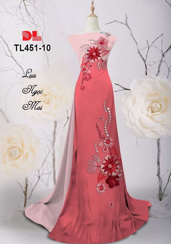Vải Áo Dài Hoa In 3D Vừa Ra AD TL451 30 Vải Áo Dài Hoa In 3D Vừa Ra  AD TL451