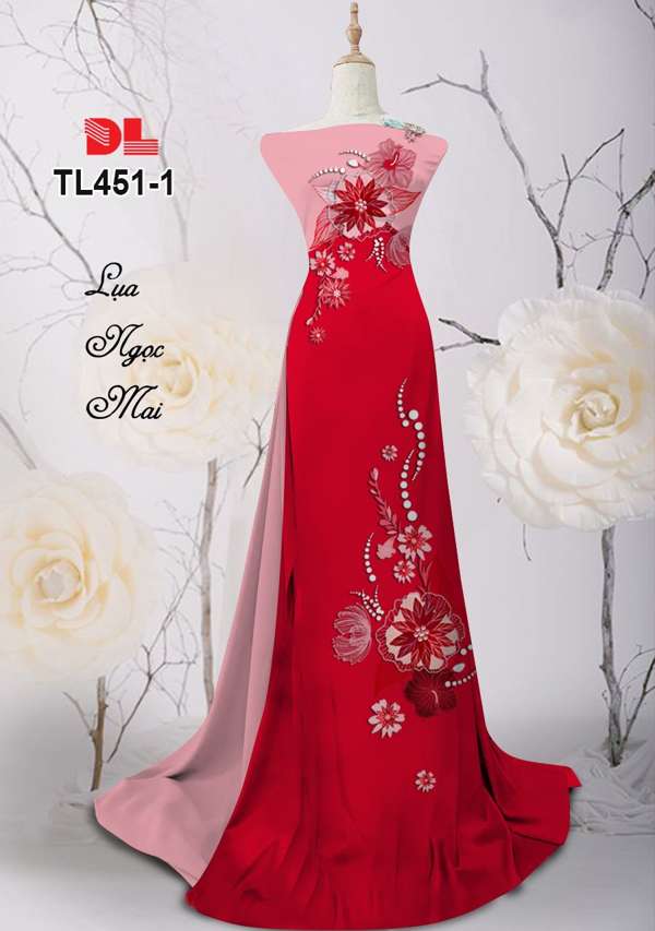 Vải Áo Dài Hoa In 3D Vừa Ra AD TL451 34 Vải Áo Dài Hoa In 3D Vừa Ra  AD TL451