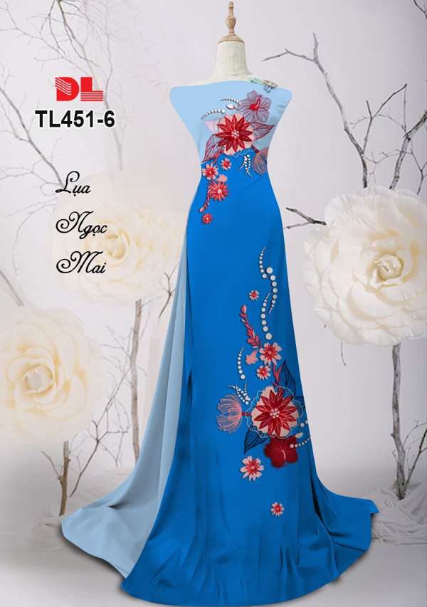 Vải Áo Dài Hoa In 3D Vừa Ra AD TL451 39 Vải Áo Dài Hoa In 3D Vừa Ra  AD TL451