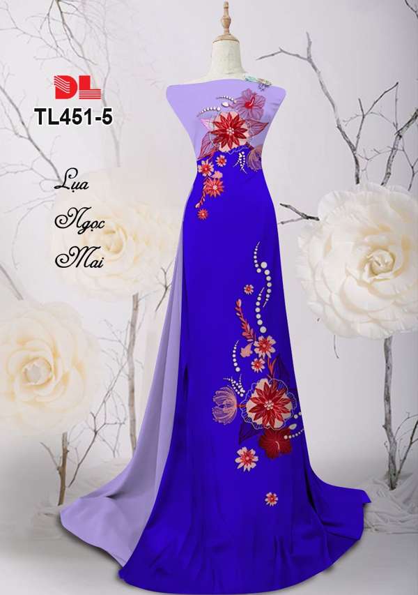 Vải Áo Dài Hoa In 3D Vừa Ra AD TL451 38 Vải Áo Dài Hoa In 3D Vừa Ra  AD TL451
