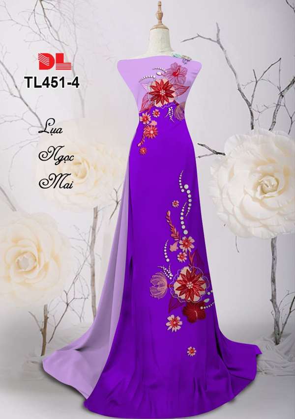 Vải Áo Dài Hoa In 3D Vừa Ra AD TL451 37 Vải Áo Dài Hoa In 3D Vừa Ra  AD TL451