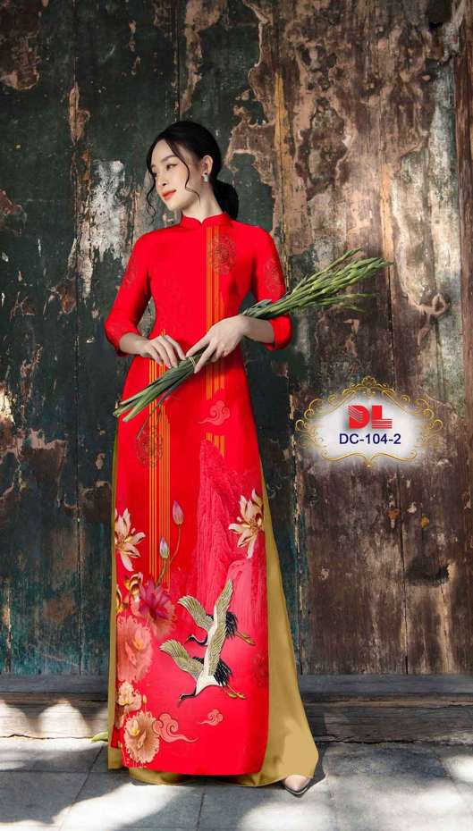 Vải Áo Dài Chim Hạc Mới Ra AD DC104 21 Vải Áo Dài Chim Hạc Mới Ra AD DC104
