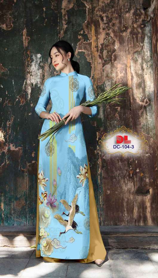 Vải Áo Dài Chim Hạc Mới Ra AD DC104 22 Vải Áo Dài Chim Hạc Mới Ra AD DC104