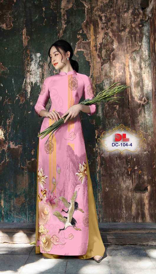 Vải Áo Dài Chim Hạc Mới Ra AD DC104 24 Vải Áo Dài Chim Hạc Mới Ra AD DC104