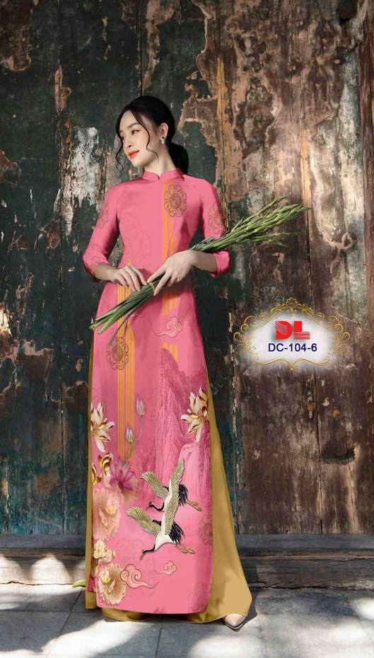 Vải Áo Dài Chim Hạc Mới Ra AD DC104 25 Vải Áo Dài Chim Hạc Mới Ra AD DC104