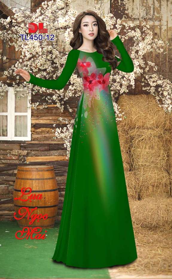 Vải Áo Dài Hoa Văn Mới Ra AD TL450