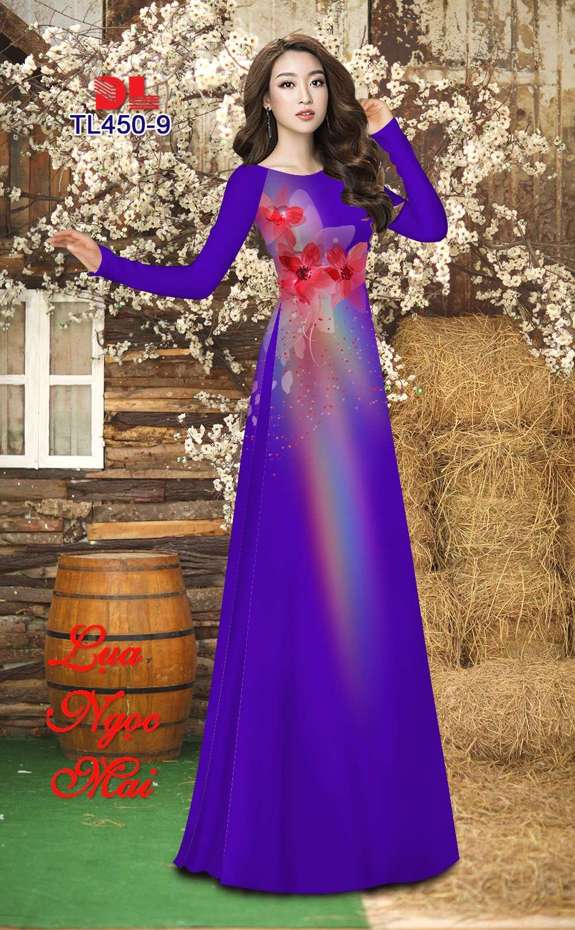 Vải Áo Dài Hoa Văn Mới Ra AD TL450