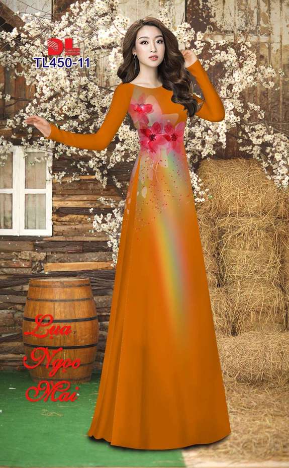 Vải Áo Dài Hoa Văn Mới Ra AD TL450