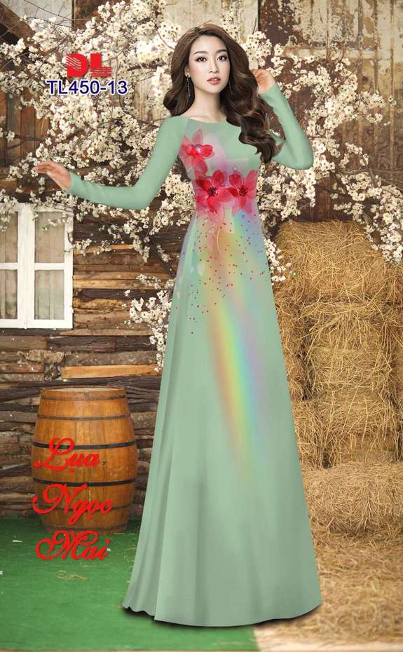 Vải Áo Dài Hoa Văn Mới Ra AD TL450