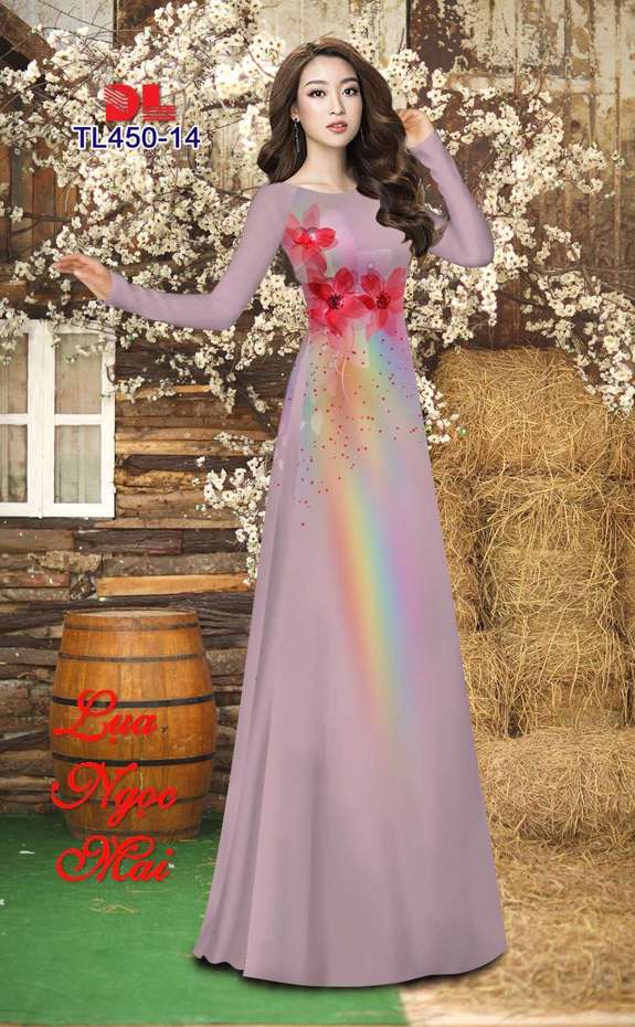 Vải Áo Dài Hoa Văn Mới Ra AD TL450