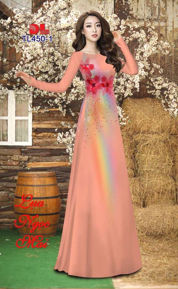 Vải Áo Dài Hoa Văn Mới Ra AD TL450