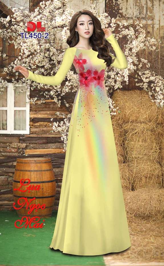Vải Áo Dài Hoa Văn Mới Ra AD TL450
