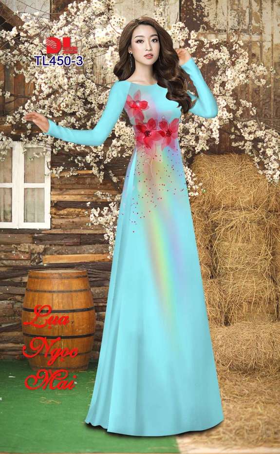 Vải Áo Dài Hoa Văn Mới Ra AD TL450