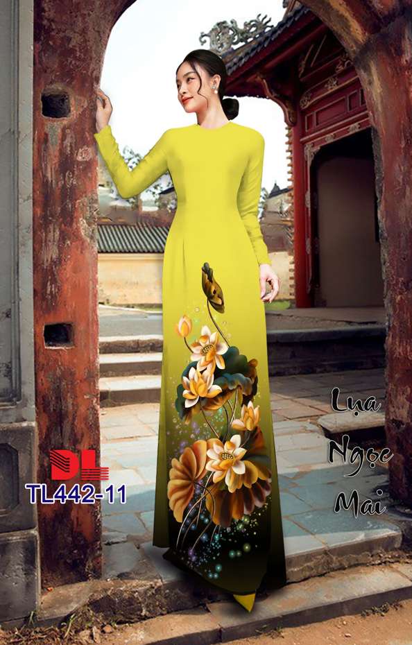 Vải Áo Dài Hoa Sen Kiểu Mới AD TL442