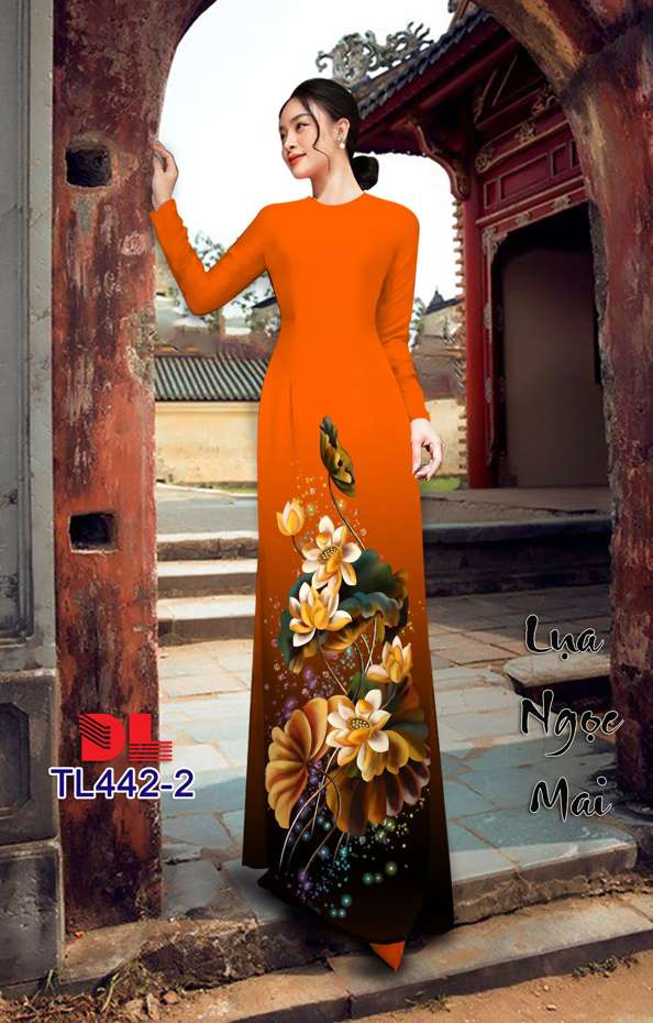 Vải Áo Dài Hoa Sen Kiểu Mới AD TL442