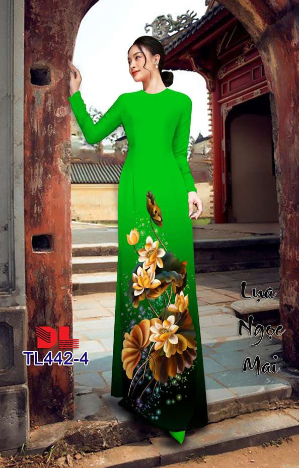 Vải Áo Dài Hoa Sen Kiểu Mới AD TL442