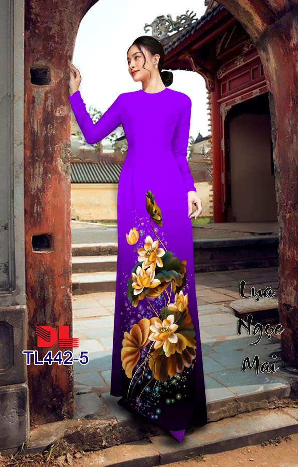 Vải Áo Dài Hoa Sen Kiểu Mới AD TL442