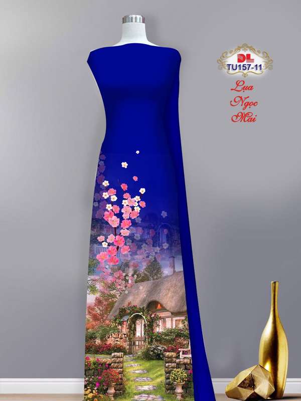 Vải Áo Dài Phong Cảnh Vừa Ra AD TU157 34 Vải Áo Dài Phong Cảnh Vừa Ra AD TU157
