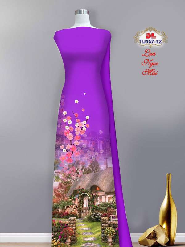 Vải Áo Dài Phong Cảnh Vừa Ra AD TU157 35 Vải Áo Dài Phong Cảnh Vừa Ra AD TU157