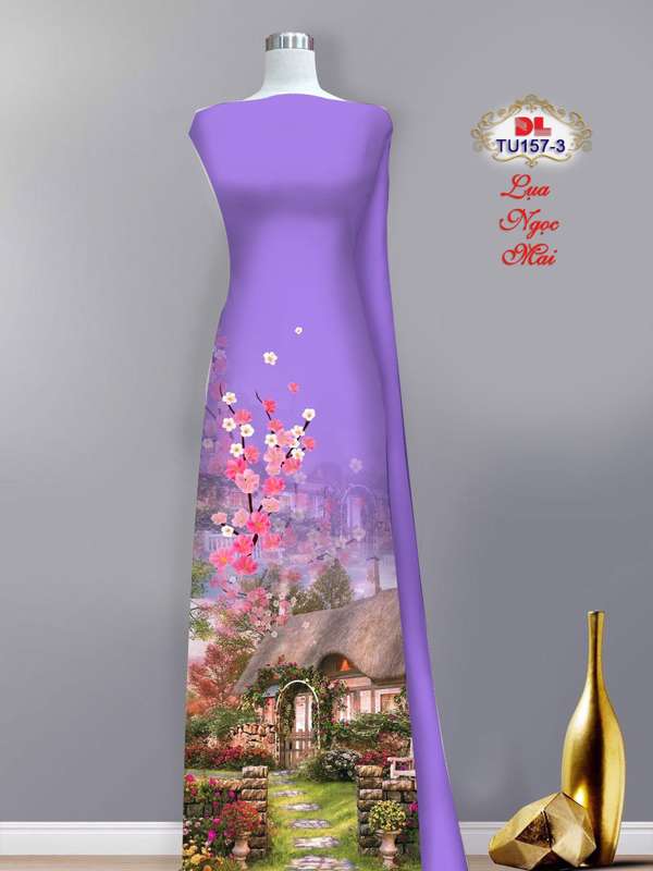 Vải Áo Dài Phong Cảnh Vừa Ra AD TU157 38 Vải Áo Dài Phong Cảnh Vừa Ra AD TU157